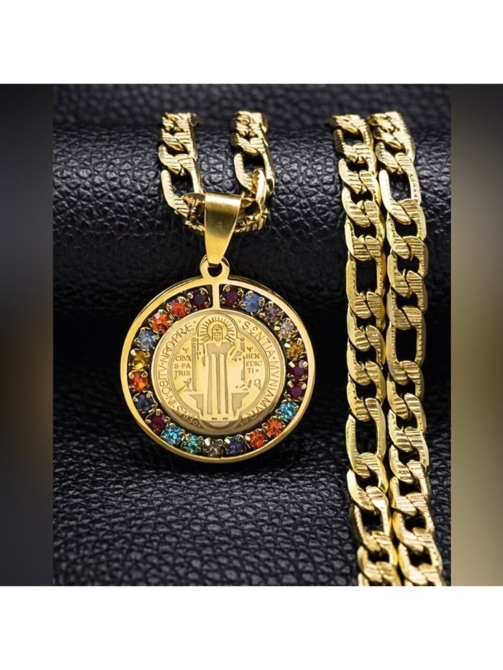 Saint Benedict Medallion Cuban Link Necklace
